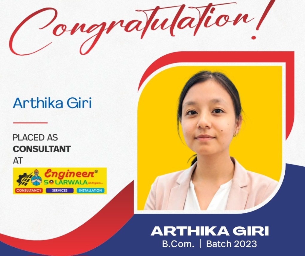 B.Com Result 2023 Batch Arthika Giri Top